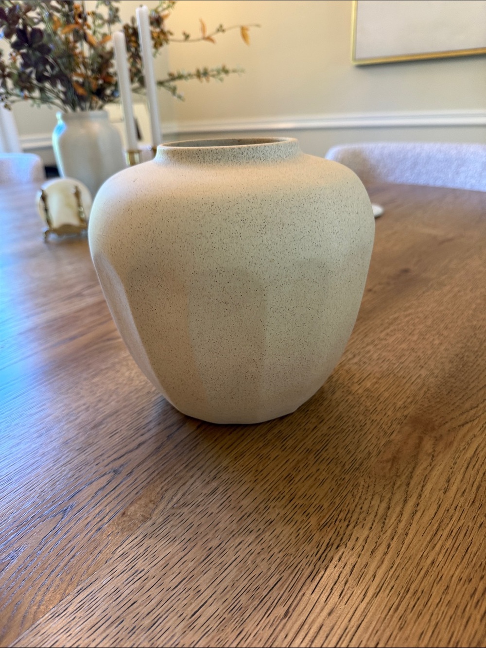 Hearth & Hand Cream Matte Ceramic Accent Vase
